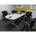 Knoll Grey Boardroom Meeting Race Track Table, 72 x 36